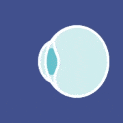 Illustration gif of an eye with an arrow pointing down
